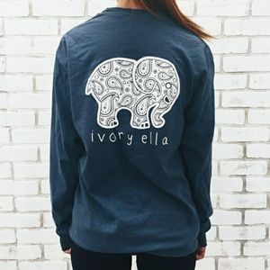 Ivory Ella Navy long sleeve